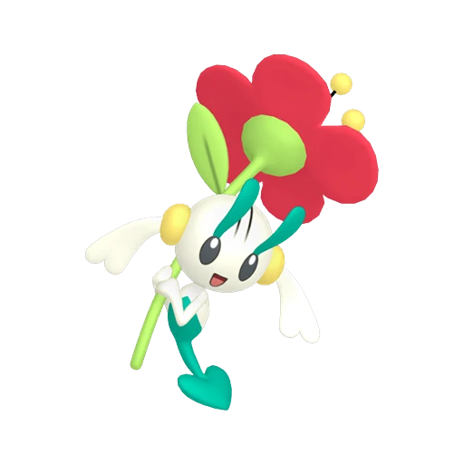 Floette (Red) Pokédex artwork