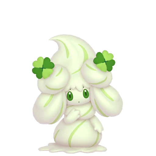 Alcremie (Matcha Cream / Clover Sweet) Pokédex artwork