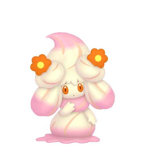 Alcremie (Ruby Swirl / Flower Sweet) Pokédex artwork