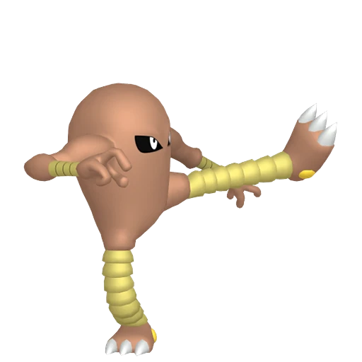 Hitmonlee Pokédex artwork