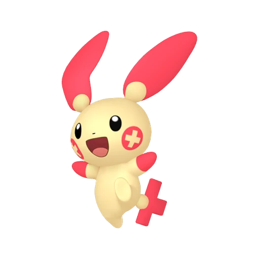 Plusle Pokédex artwork