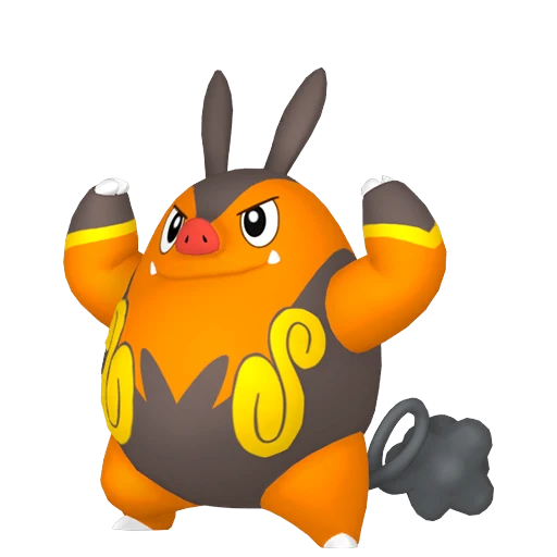 Pignite Pokédex artwork