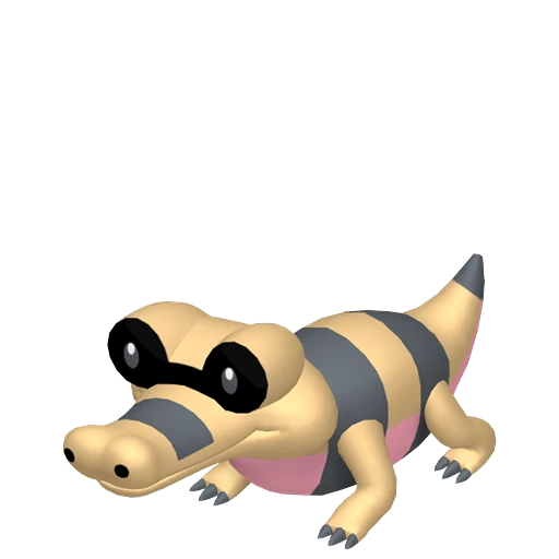 Sandile Pokédex artwork
