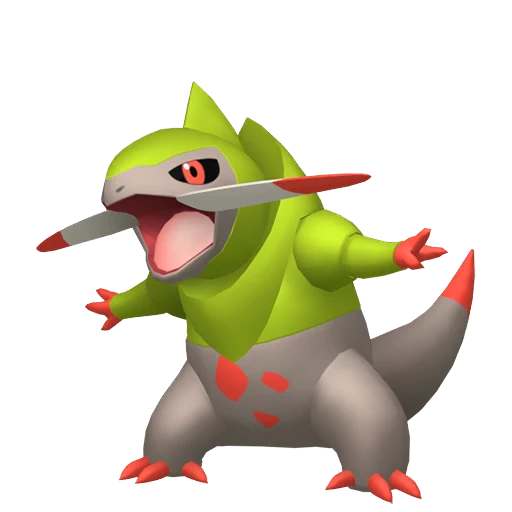 Fraxure Pokédex artwork