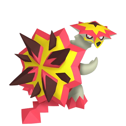Turtonator Pokédex artwork