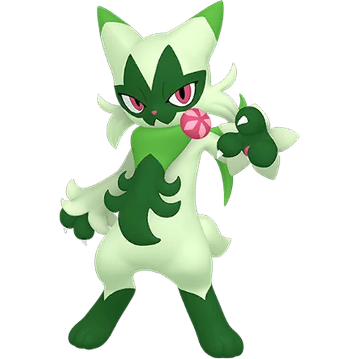 Floragato Pokédex artwork